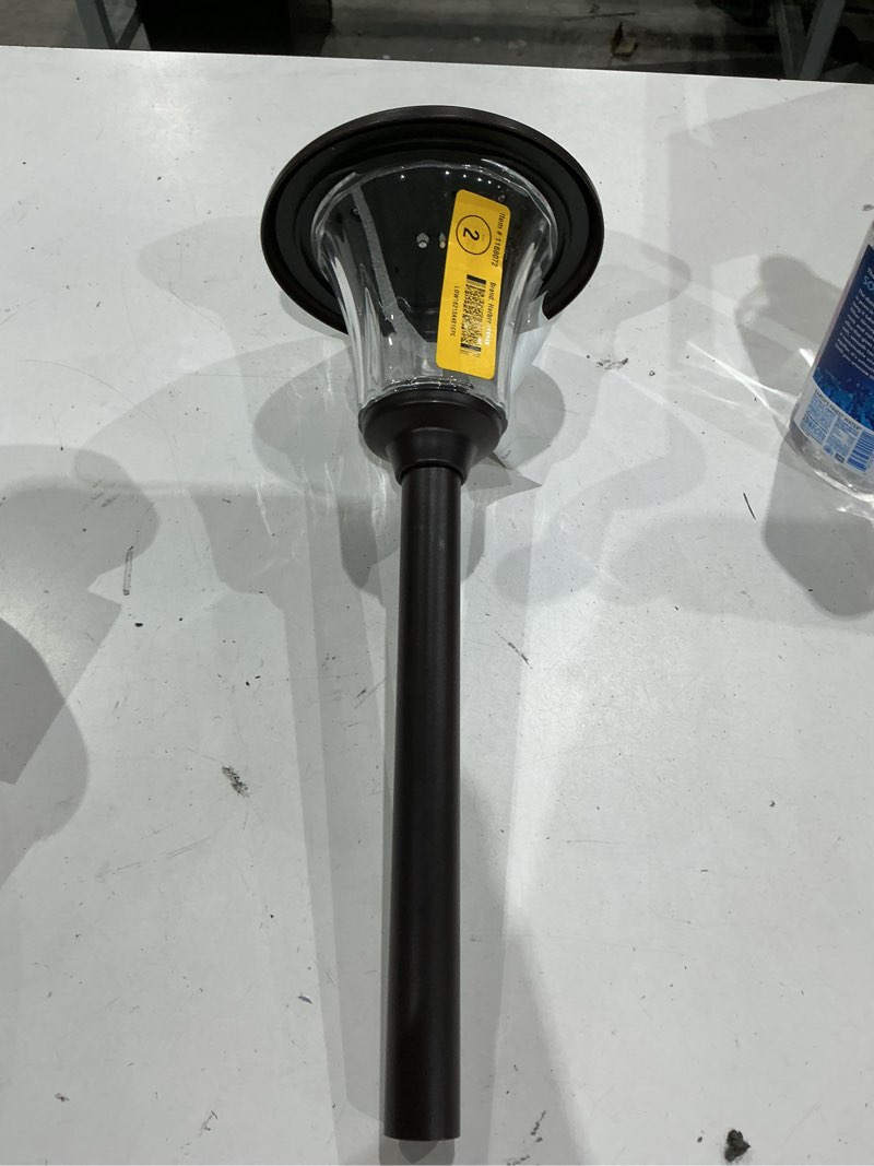 Condition photo showing As Is for harbor breeze 15 -lumens oil-rubbed bronze solar led outdoor path light with dusk-to-dawn sensor