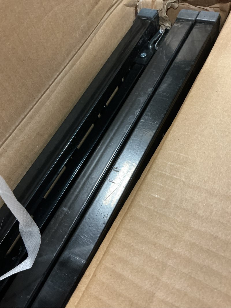 Condition photo showing As Is for Metal Freestanding Dog Gates with Door,Extra Wide 24", 32" Height Foldable Dog Fence for Indoor & Outdoor, Heavy Duty Freestanding Pet Barrier for Stairs, Doorways, Halls, Kitchen,Yard,Christmas Tree 4 Panels 32''H*96''W(with Door) Black