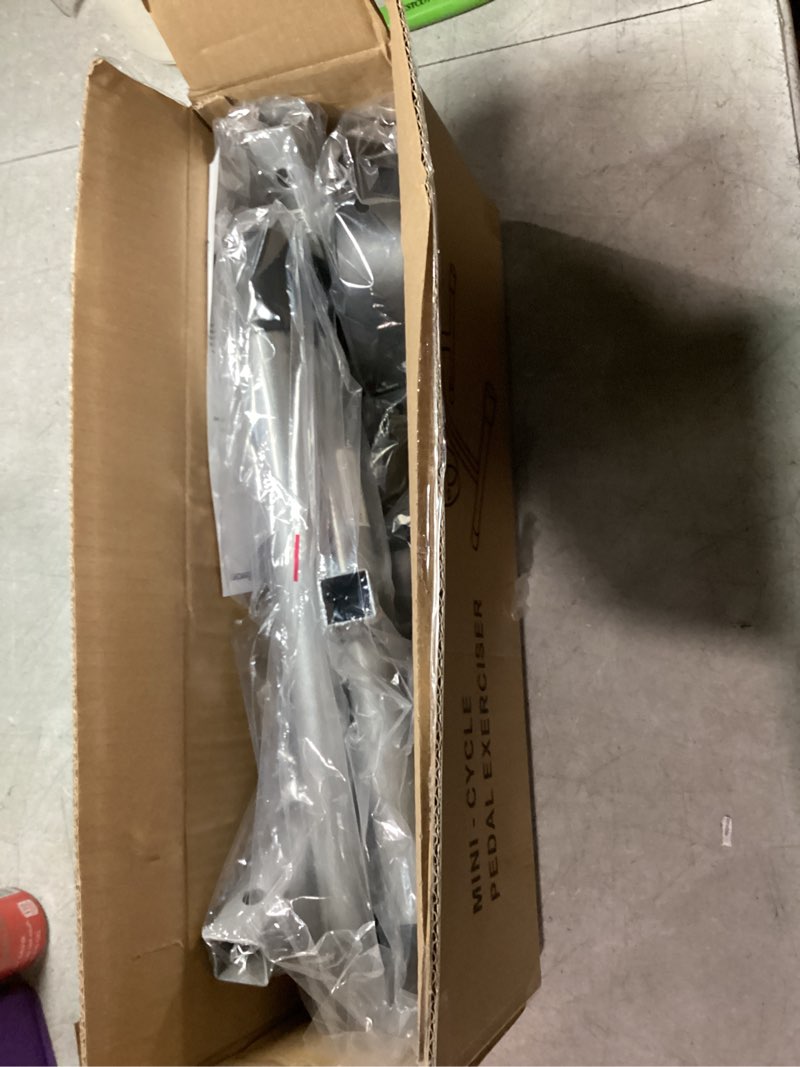 Condition photo showing New/Like New for Pedal Exercise mini Exercise Bike for Leg and Arm Recovery Exercise Lightweight and Portable Floor Bike Grey-01 Athletic