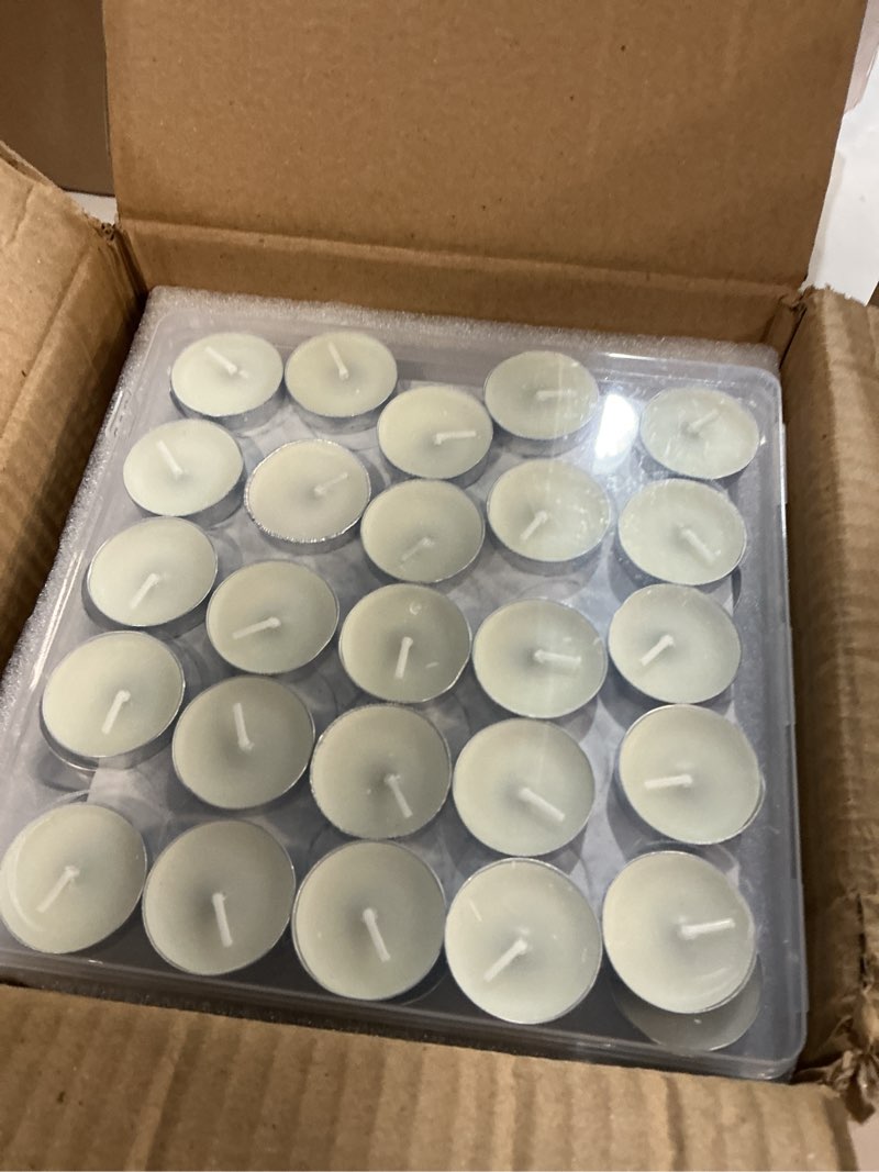 Condition photo showing New/Like New for 53 Pcs Christmas Tree Candle Holders Concrete Tea Light Holders Christmas Tree Table Centerpieces Party Decorations Xmas Gifts for Farmhouse Holiday Party Fireplace Mantel Decor