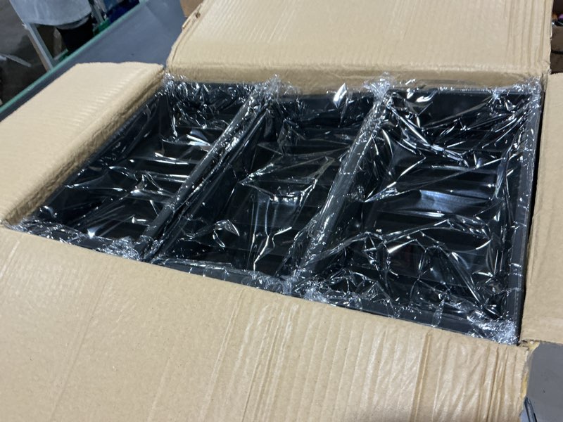 Condition photo showing Good Condition for 10x20 inch black plastic 50 pack plant propagation tray – growing trays for garden, planting, seedling, soil & hydroponic horticulture - microgreen trays grow plants - no drain holes