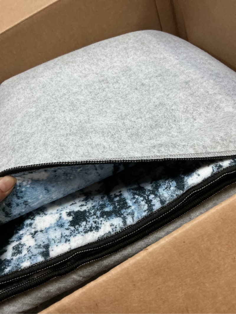 Condition photo showing Good Condition for rugflix 8x10 area rugs for living room, washable large rug stain-resistant low pile, modern dark carpet for dining room home office kid room nursery bedroom, navy blue/black 01-ocean blue 8' x 10' (rectangular)