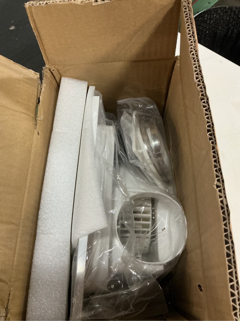 Condition photo showing Good Condition for 12" ultra quiet bathroom exhaust fan with 6500k led light, 1.0 sone 120 cfm, 10x10 mount, 1500 lm ceiling ventilation fan, energy efficient 6500k-white