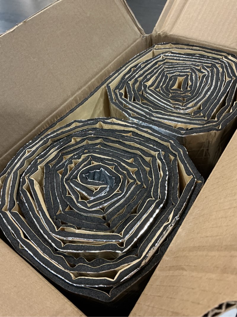 Condition photo showing Good Condition for 200mil 36.16 sqft car sound deadener deadening mat noise and heat shield insulation closed cell pe foam vibration dampening material for car hood trim roof door and trunk