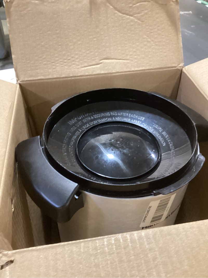 Condition photo showing As Is for Hamilton Beach - Coffee Urn - Silver