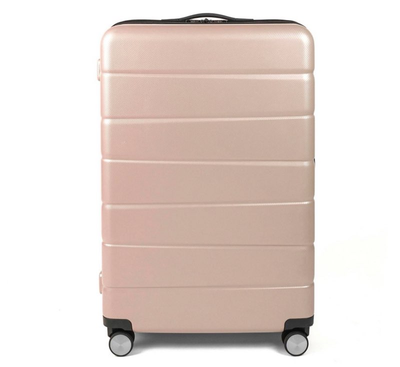 skyline 8 wheel hardside spinner 28" check in suitcase - oxford tan