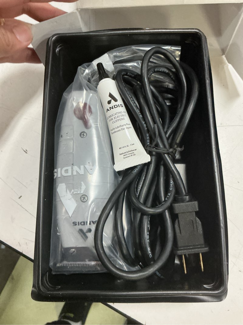 Condition photo showing Good Condition for andis 04780 professional t-outliner beard & hair trimmer for men with carbon steel t-blade, bump free technology – corded electric beard trimmer, gto, grey new t-outliner