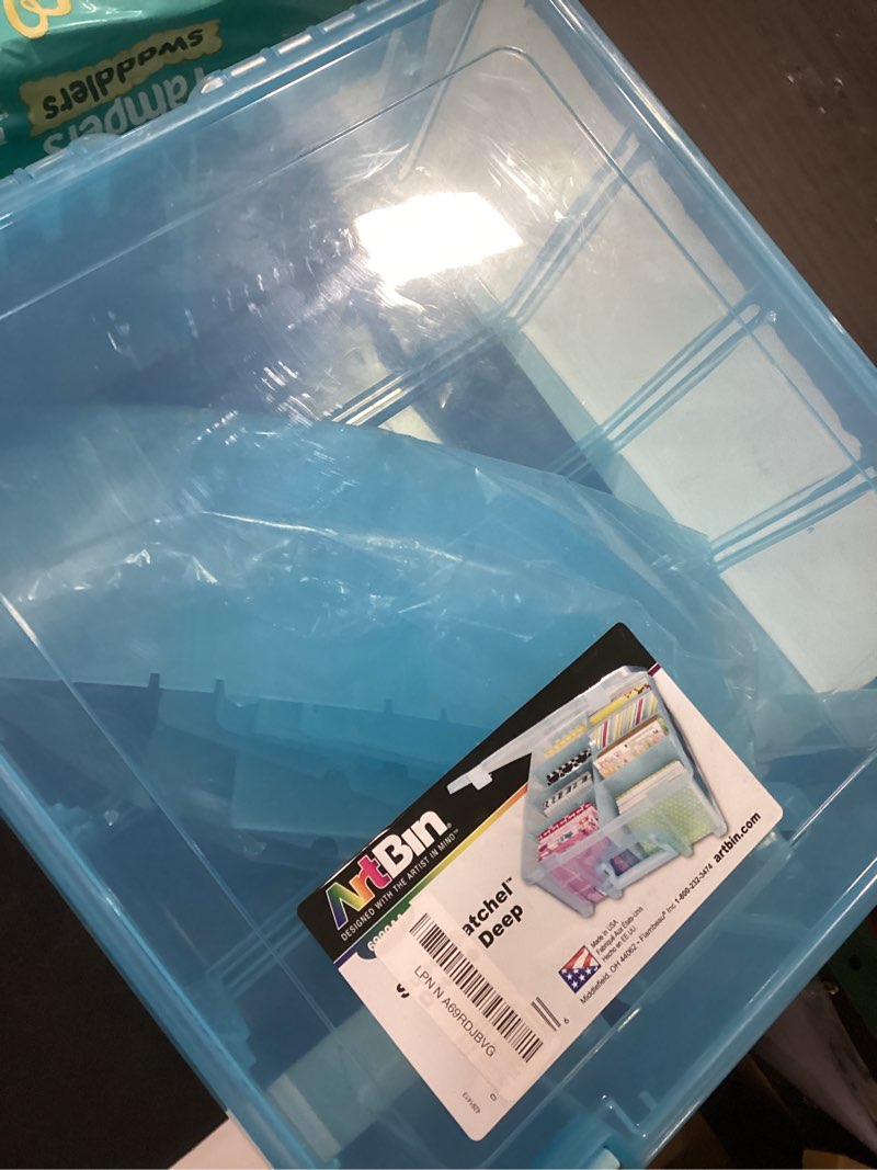 Condition photo showing Good Condition for ArtBin 6990AA Super Satchel Double Deep Compartment Box - Art Storage with 8 Removable Compartments, Smart Closure for Craft Supplies (Aqua Mist- Pack of 1) Aqua Mist Pack of 1