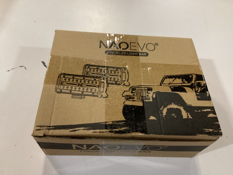 Condition photo showing New/Like New for naoevo 7 inch led light bar, 240w 24,000lm led pods/off road/fog/driving lights with spot flood combo for truck boat utv atv, 2-pack (white)