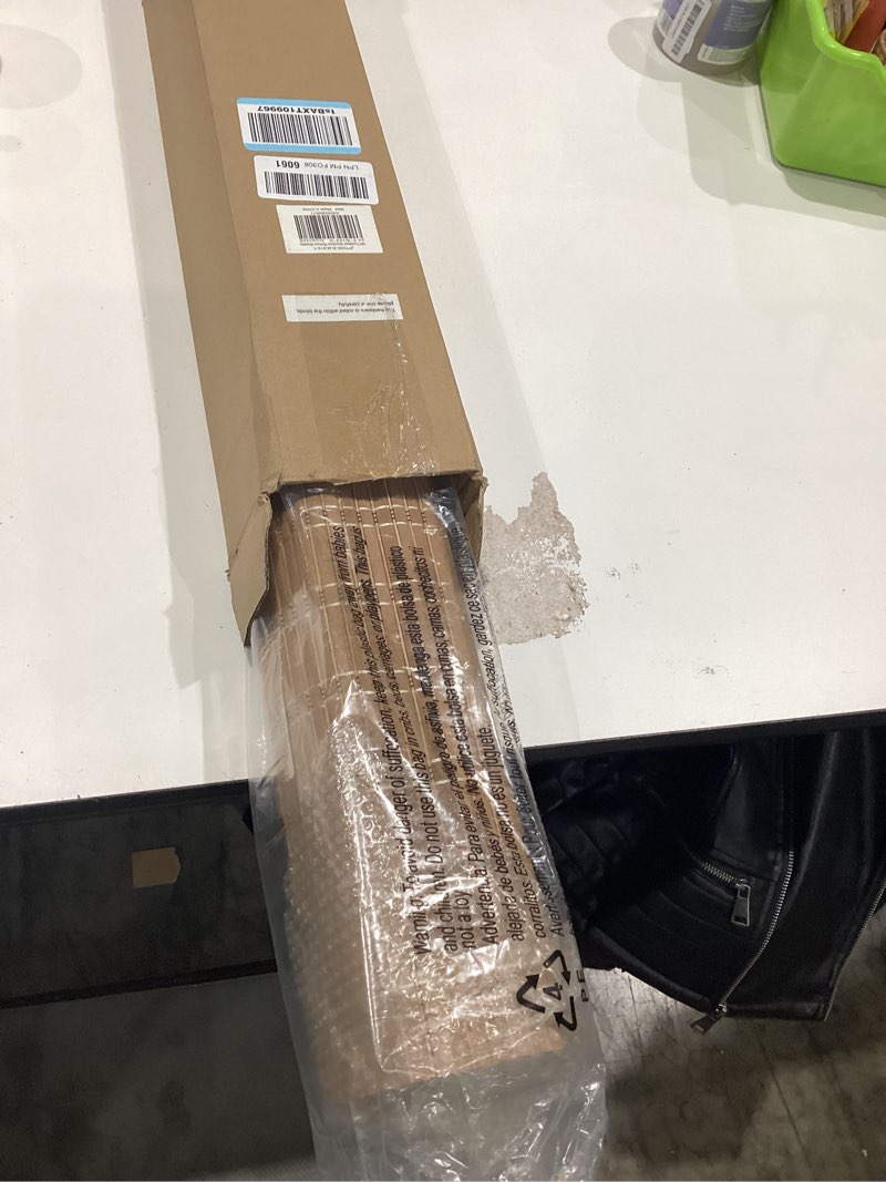 Condition photo showing Good Condition for lazblinds no-drill cordless roman shade - light filtering natural wood, easy install bamboo blind for windows 20" w x 48" h, malay umber