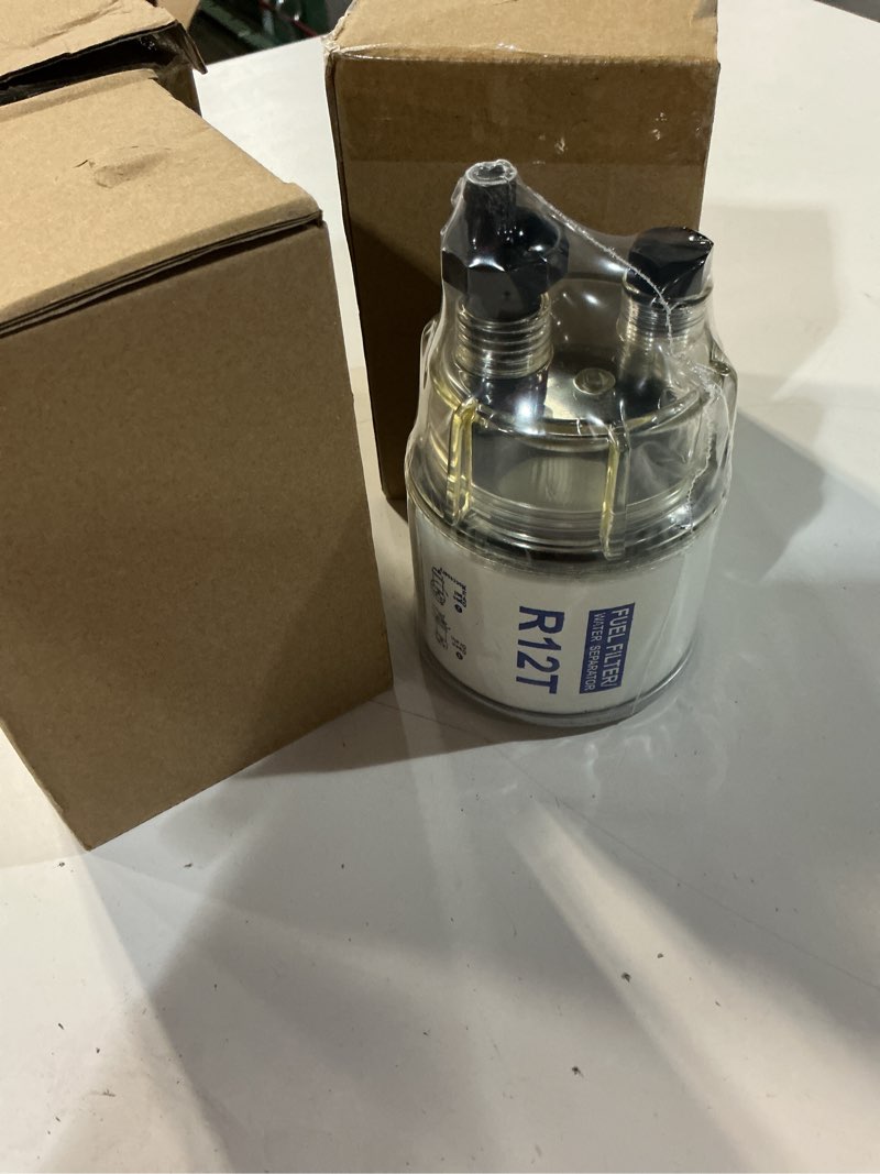 Condition photo showing Good Condition for r12t replacement filter elements fuel filter/water separator, replaces# racor s3240 18-7987 r12t 120at npt zg1/4-19, for marine engine (4pcs)