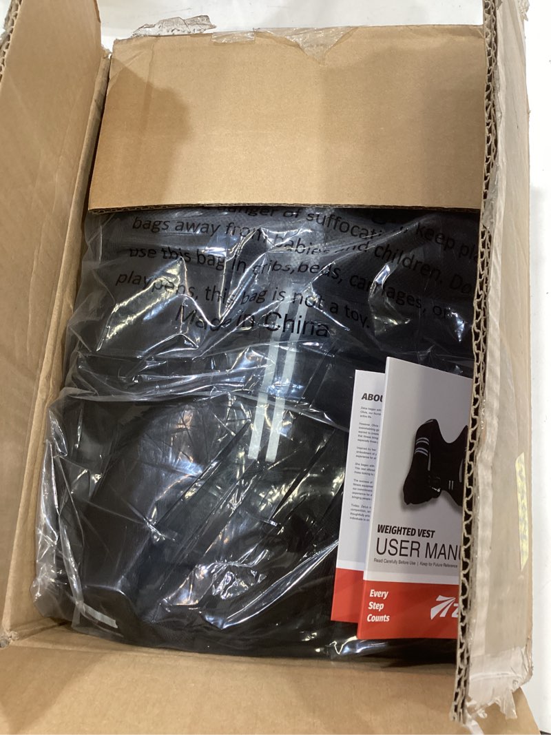 Condition photo showing Good Condition for zelus weighted vest, 6lb/8lb/12lb/16lb/20lb/25lb/30lb weight vest with reflective stripe for workout, strength training, running, fitness, muscle building, weight loss, weightlifting
