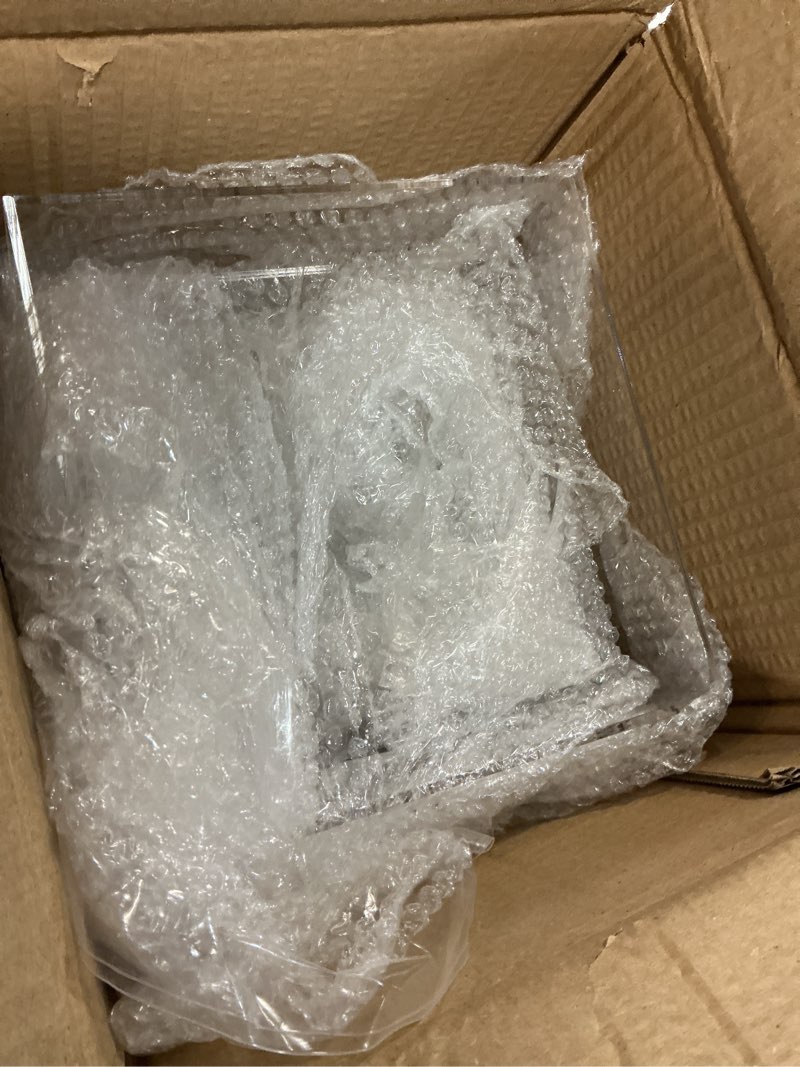 Condition photo showing Good Condition for Geelin 6 Pack Acrylic Risers for Display Acrylic Cube Boxes Risers Display Stands with Hollow Bottoms Decorative Stand for Jewelry Candy Table Decor 6 Sizes(Clear,3 to 8 Inch) Clear 3 to 8 Inch