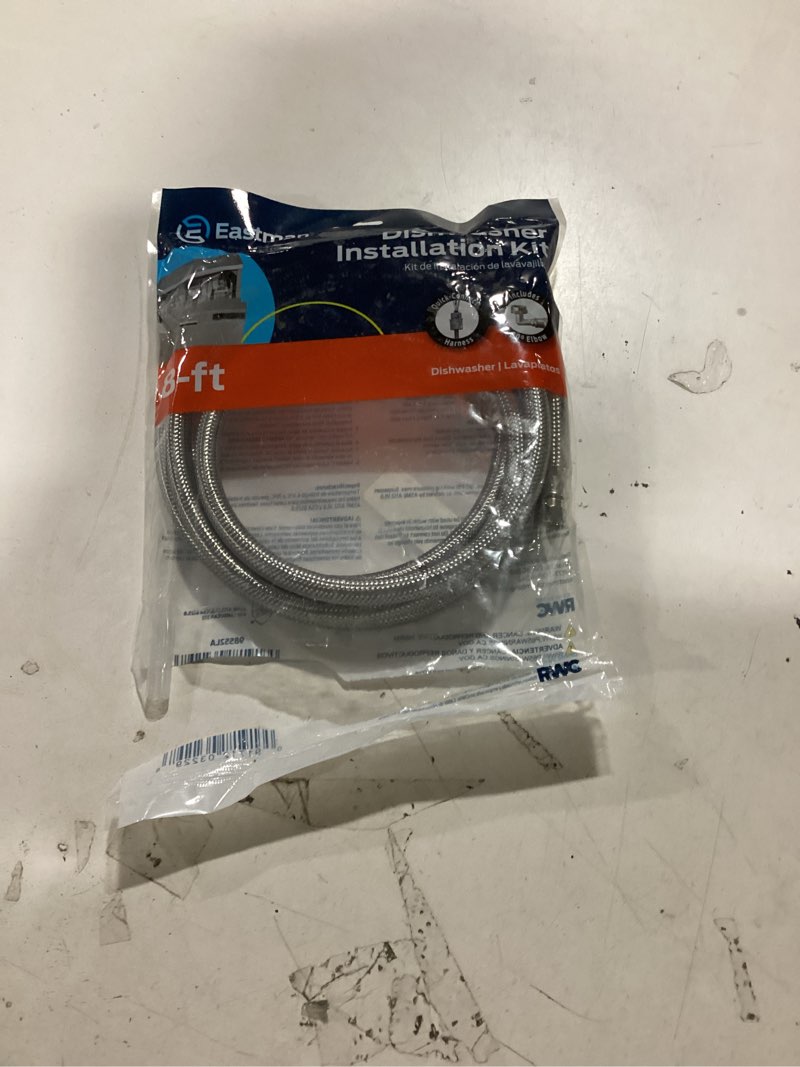 eastman 8-ft 3/8 -in compression inlet x 3/4 -in hose thread outlet braided stainless steel