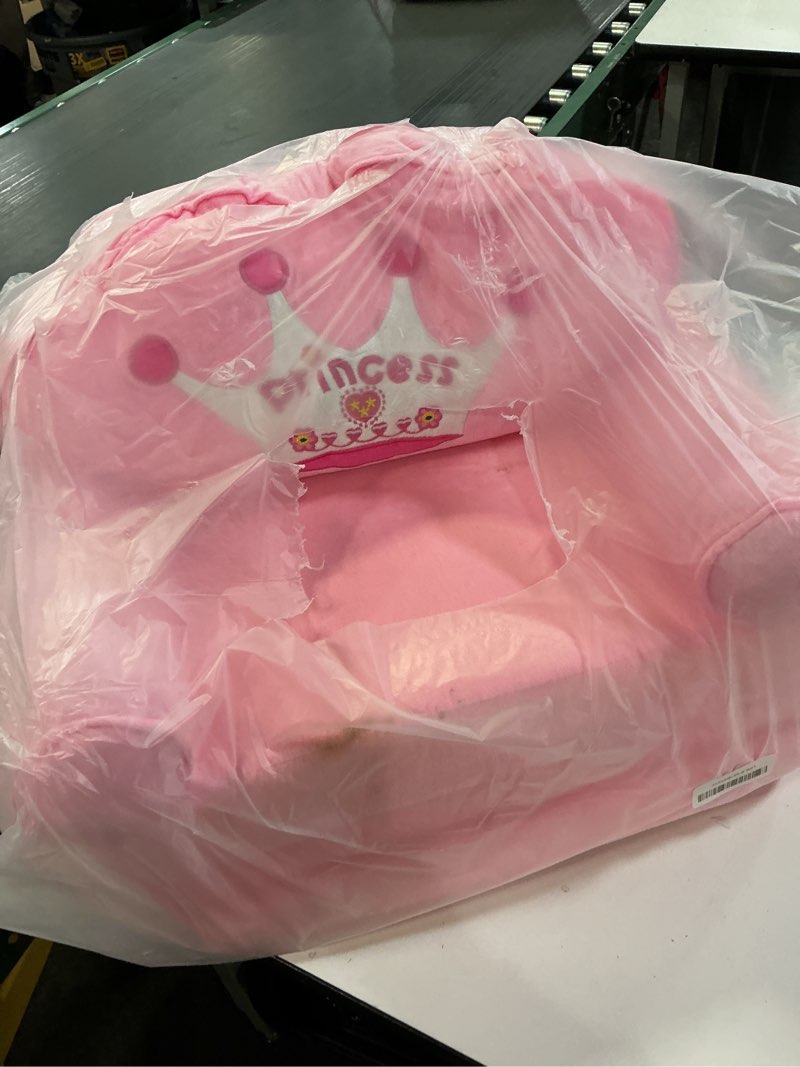 Condition photo showing As Is for MOONBEEKI Kids Couch Fold Out, Foldable Princess Chair for Toddlers 1-3, Kids Furniture for Playroom, Gift for Birthday Christmas and Halloween?Pink?