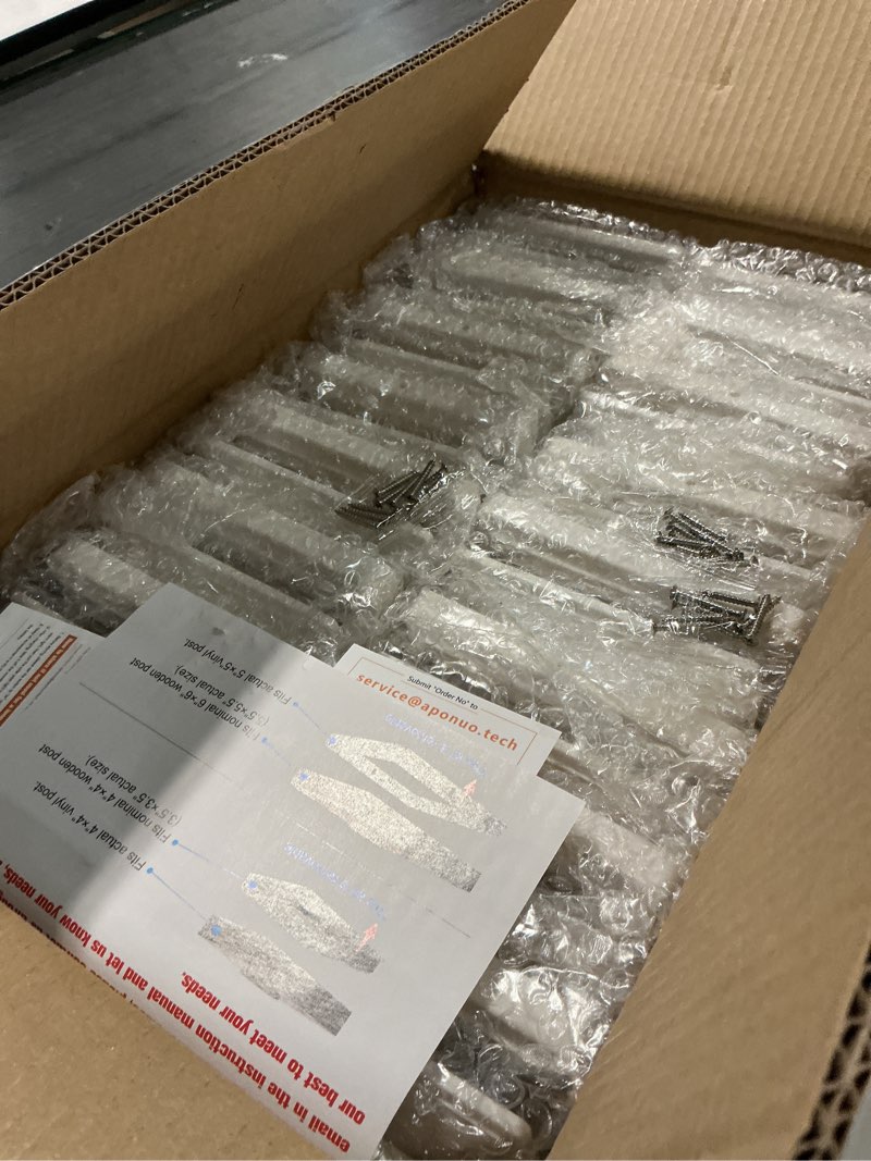 Condition photo showing Good Condition for aponuo 16 pack solar post cap lights, 2 modes(warm/cool light) outdoor waterproof fence post solar lights, solar powered garden, patio, deck decor for 4x4, 5x5, 5.5x5.5 wood & vinyl posts, white white 16 pack
