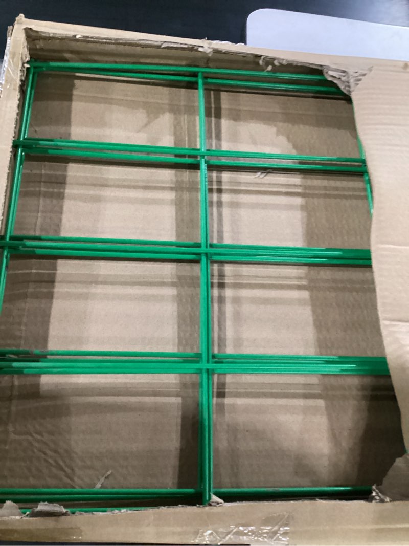 Condition photo showing Good Condition for cucumber trellis 2 pack, foldable a-frame garden trellis for raised bed garden grow support with plant support clips, twist ties, plastic ties, for cucumber,tomato, climbing plants and flowers 39.4" h steel green