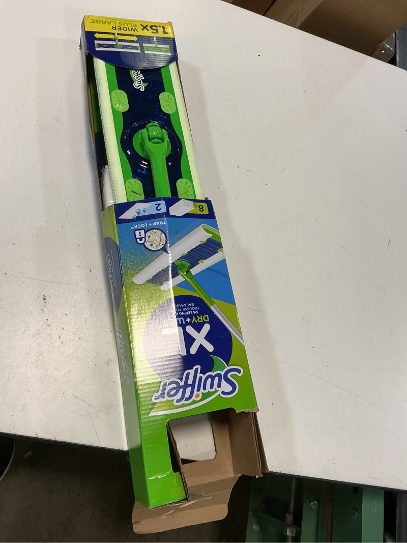 Condition photo showing Good Condition for swiffer xl sweeper 16.9 in. w dry/wet mop kit