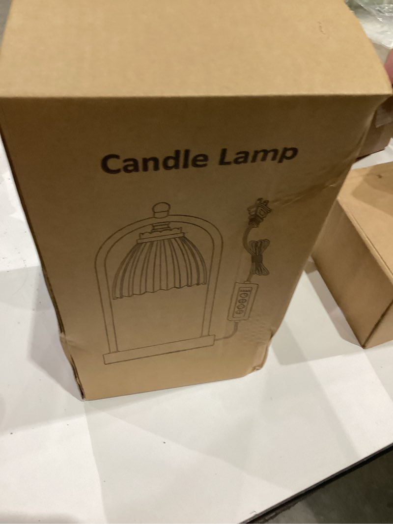 Condition photo showing New/Like New for GyroVu Candle Warmer Lamp with Timer, 3-Level Dimmable Candle Lamps Vintage Glass Shade, Candle Warmer Light Wax Melt Warmer for Scented Wax, Black Warmer Lamp for Women Home Decor (2 Bulbs Included)