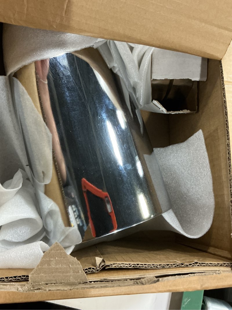 Condition photo showing Good Condition for Diesel Exhaust Elbow Tip, Side Exit Exhaust Tip, chromed Turndown Exhaust Tip (With Clamp, 5'' inlet / 7'' outlet) With Clamp 5'' inlet / 7'' outlet