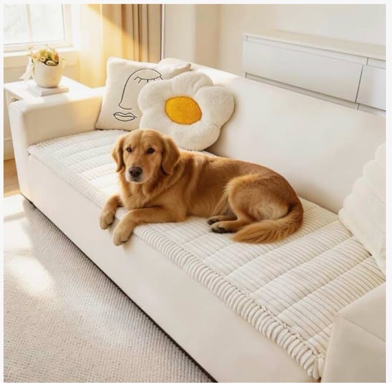 awjcsv couch cover for dogs washable, fuzzy pet couch covers for 3 cushion sofa pet friendly, non sl