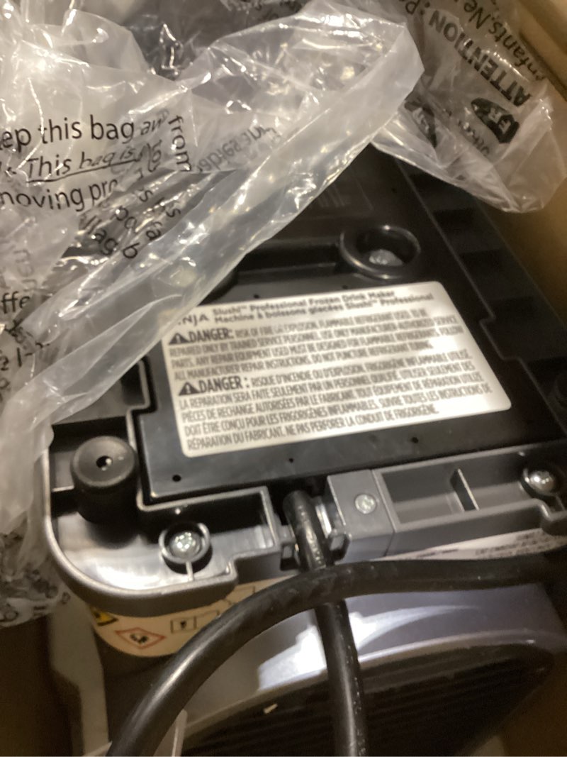 Condition photo showing Good Condition for slushie machine no ice needed, 88 oz slushy machine for home, professional 5 in 1 frozen drink maker with self-cleaning for margaritas, frappés, milkshake and more