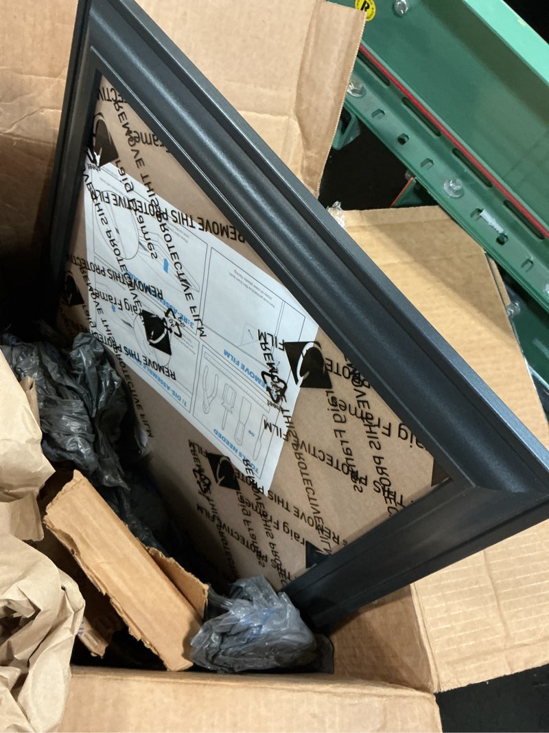 Condition photo showing As Is for Craig Frames 16x20 Picture Frame, Traditional Matte Black 2 Inch MDF Moulding 16 x 20 Black