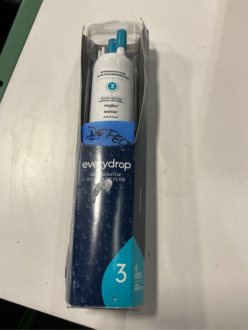 Condition photo showing As Is for everydrop by whirlpool ice and water refrigerator filter 3, edr3rxd1, single-pack 1 count (pack of 1)