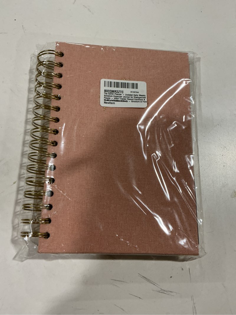 Condition photo showing Good Condition for The ADHD Planner - Undated Daily Weekly Schedule Organizer Journal for Disorganized People - Habit Tracker Record Emotions & Mood - Academic Goals - Structure & Focus for Adults Brains (Spiral) Spiral Bound Pink