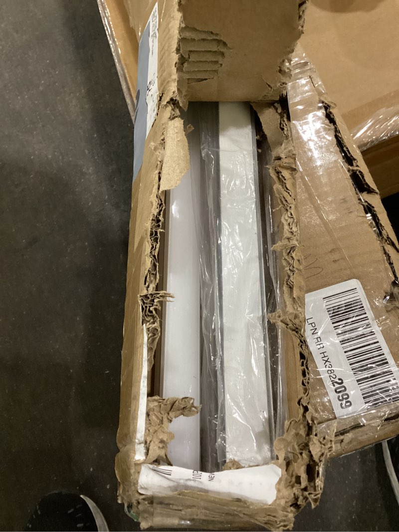 Condition photo showing As Is for hunhun 10-pack 6.6ft/2meter u shape white led aluminum channel system with milky cover, end caps and mounting clips, aluminum channel profile for led strip light diffuser installations (10pack*6.6ft) 10pack*6.6ft(white)