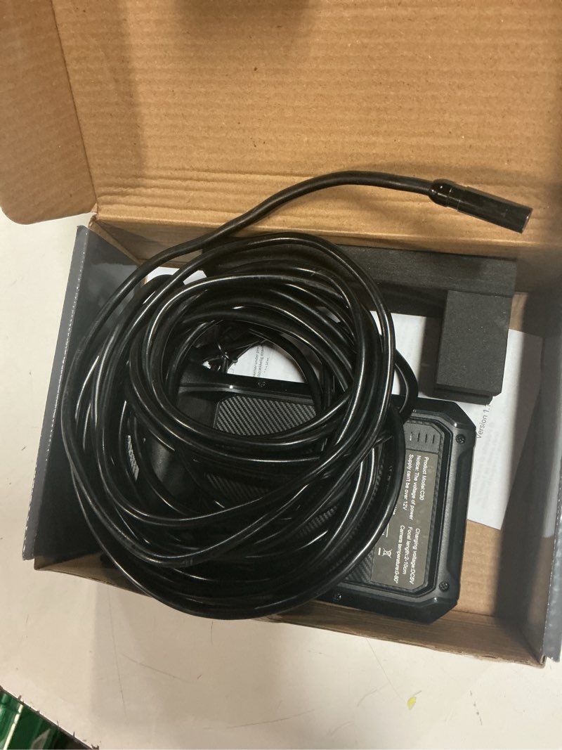 Condition photo showing Good Condition for endoscope camera with light, inspection borescope camera with 4.3" ips screen, 1920p hd with 8 led lights, 16.6ft semi-rigid cord bore scope, ip67 waterproof endoscope for sewer, tools(orange) 16.6ft single lens