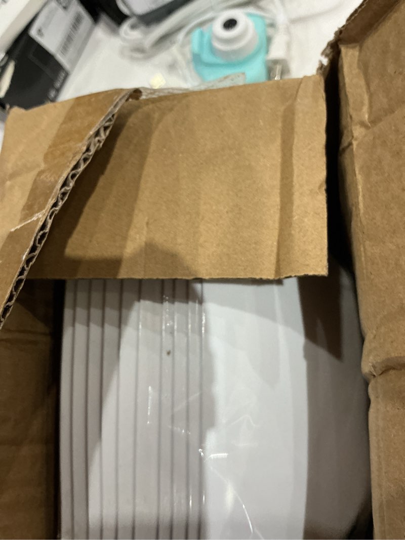 Condition photo showing Good Condition for restaurantware moderna 32 ounce fancy plastic bowls 10 square disposable salad bowls - durable heavy-duty white plastic bowls for warm and cold foods white 32 oz
