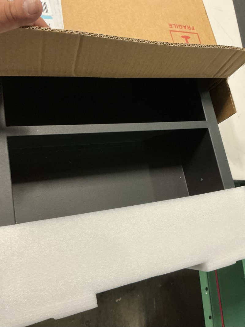 Condition photo showing Good Condition for idyllor recessed medicine cabinet no mirror - 14x24 bathroom storage wall cabinet with 2 shelves, 304 stainless steel shower niche, matte black waterproof for bathroom, toilet, vanity matte black 14"x 24"