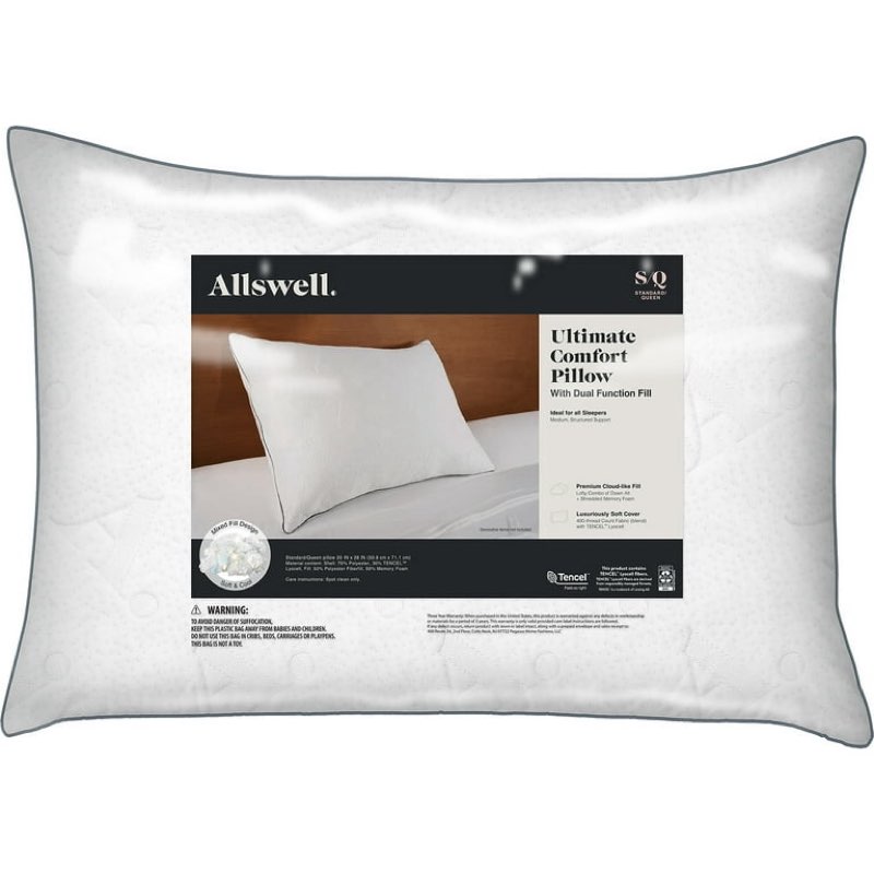 allswell ultimate comfort bed pillow with dual function fill, king