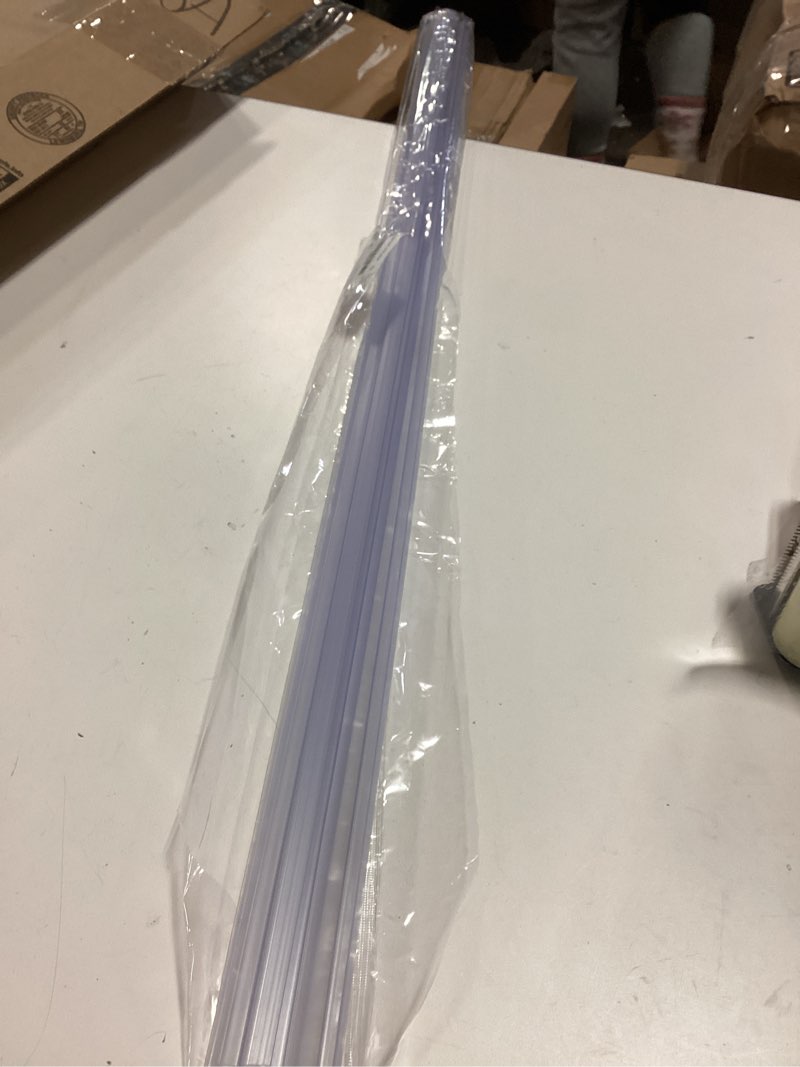 Condition photo showing As Is for 4 Pack Frameless Shower Door Bottom Seal, 1/4 x 39 Clear PVC Shower Seal Strip for 1/4 Inch Glass Shower Door Stop Shower Leaks