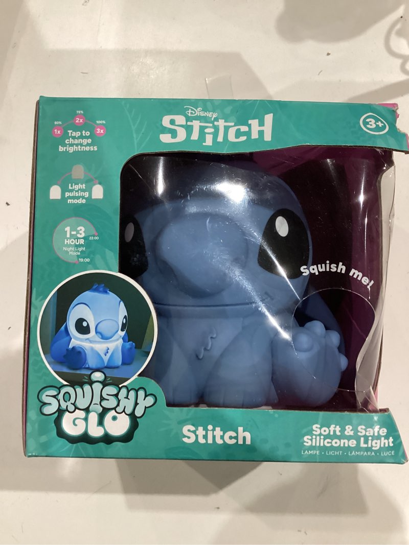 Condition photo showing Good Condition for stitch squishy lamp - officially licensed disney free standing desk light, gaming room decor and merchandise for boys and girls, nightlight gift accessory for playroom and bedroom, | paladone