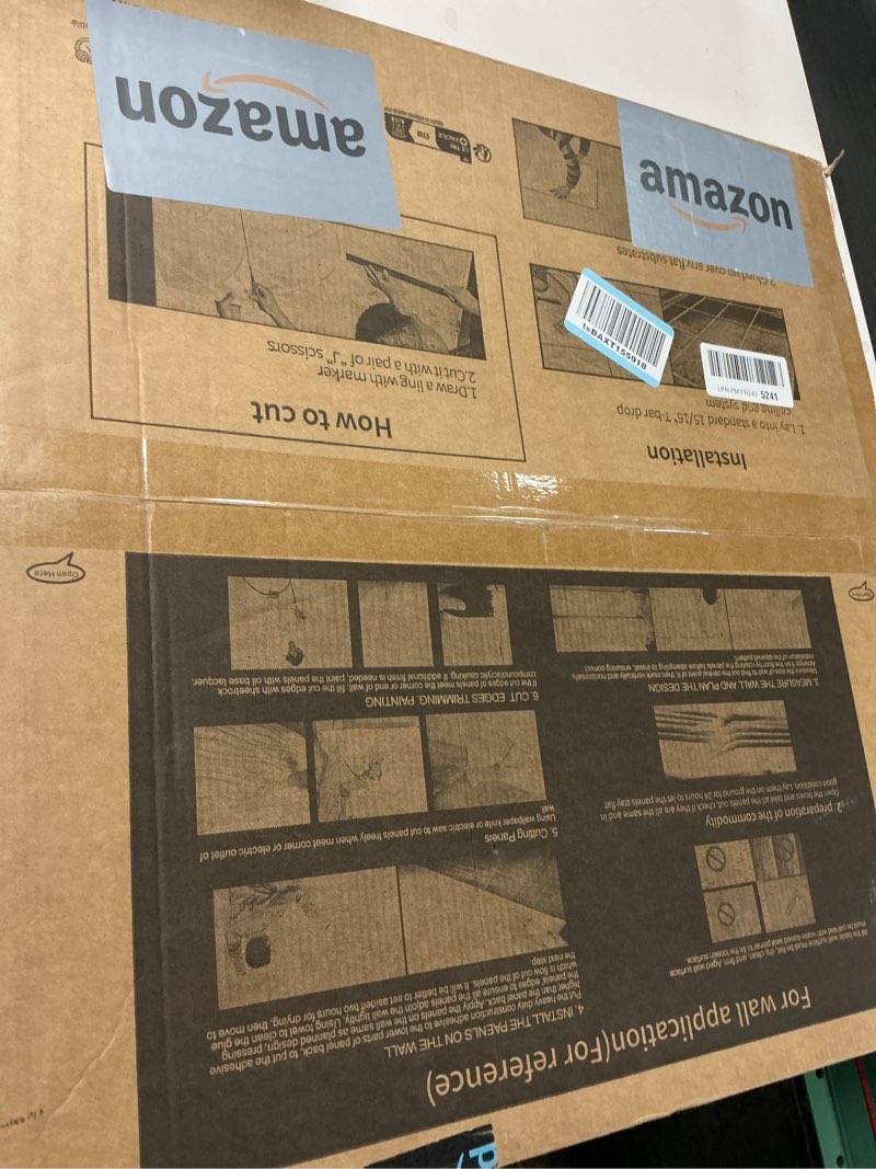 Condition photo showing New/Like New for Art3d 12-Pack Drop Relief Ceiling Tiles for Home, Office & Commercial Space, 24 x 24in PVC Waterproof 3D Wall Panels Cover 48 Sq. Ft, White Square White 12pcs 24x24 in.