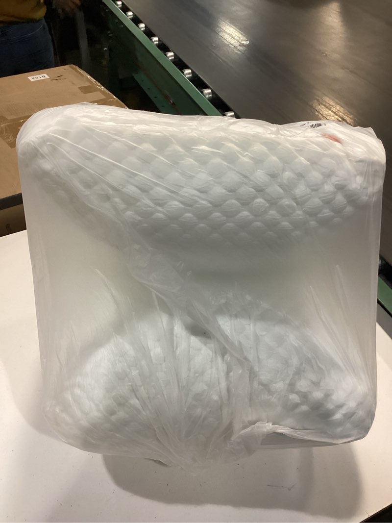 Condition photo showing As Is for (Incomplete)Cooling Pillows King Size Set of 2, Memory Foam Pillows with Zipper, Firm Bed Pillows Adjustable for Hot Side Back Stomach Sleepers White King(Pack of 2)