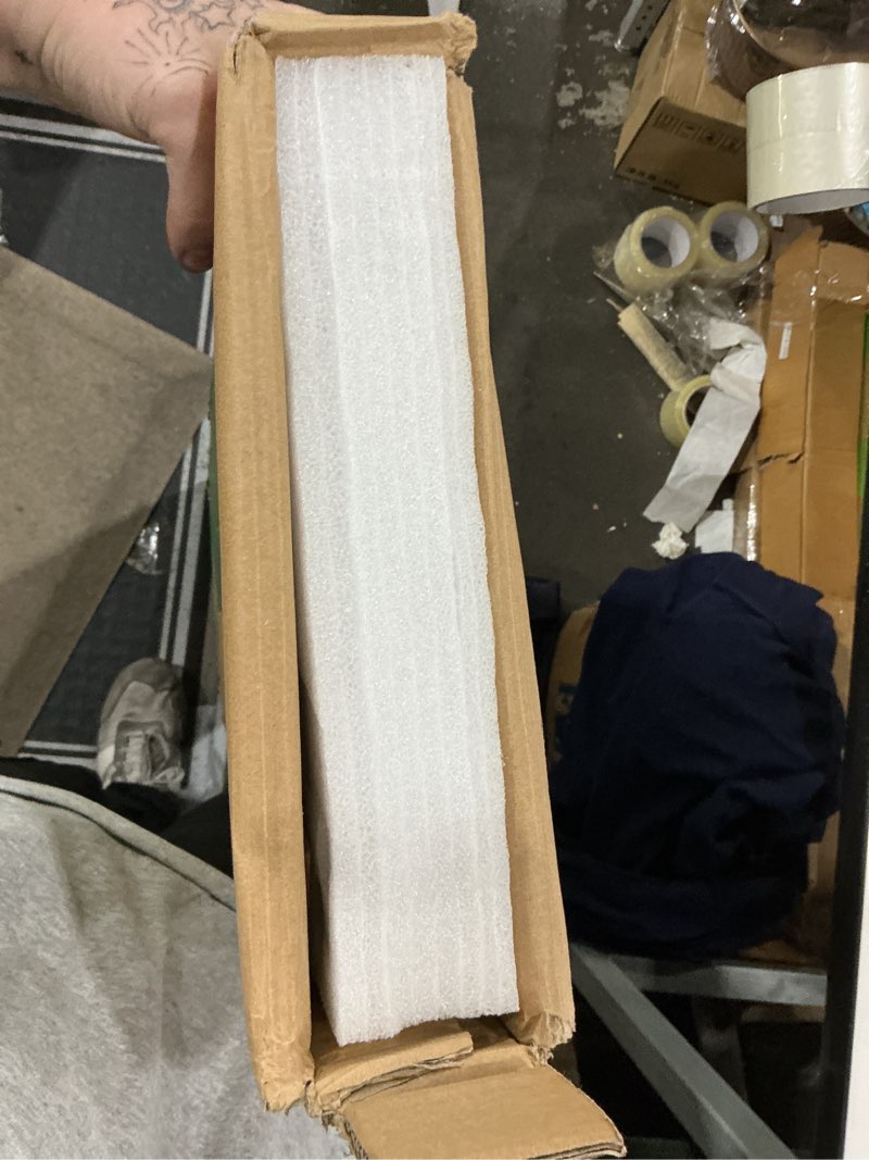 Condition photo showing New/Like New for Bamboo Dual Monitor Stand with Storage, Curved Double Computer Laptop Stand Desk Shelf Organizer with Sliding Doors (42 inch) Dark Bamboo