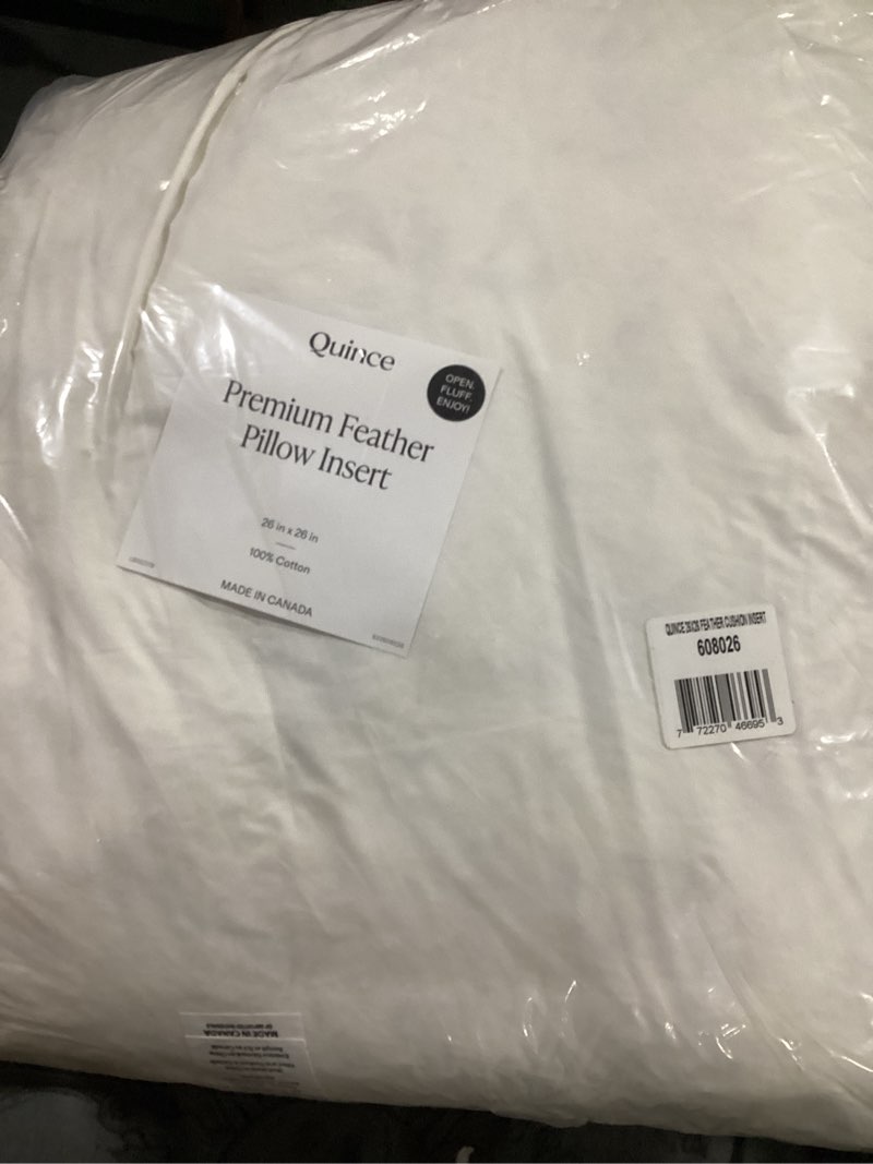 Condition photo showing Good Condition for premium feather pillow insert 100% cotton (26x26)