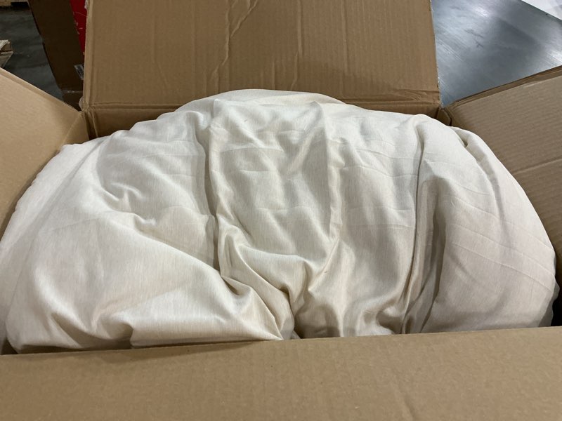 Condition photo showing Good Condition for CozyLux King Size Comforter Set - 3 Pieces Beige Soft Luxury Cationic Dyeing Bedding Comforter for All Season, Breathable Lightweight Fluffy Boho Bed Sets with 1 Comforter and 2 Pillow Shams Beige King