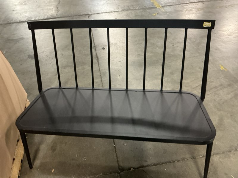 Condition photo showing Good Condition for windsor metal stack patio bench black - threshold™