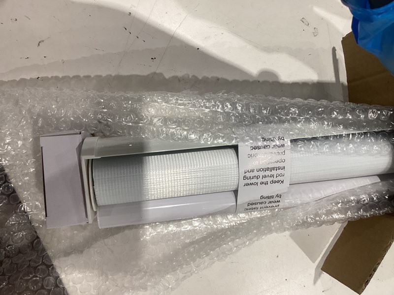 Condition photo showing Good Condition for luckup cordless zebra blinds roller shades for window-dual layer sheer blinds light control with valance day night privacy light filtering fabric, 34" w x 72" h, white 34"w x 72"h white-light filtering