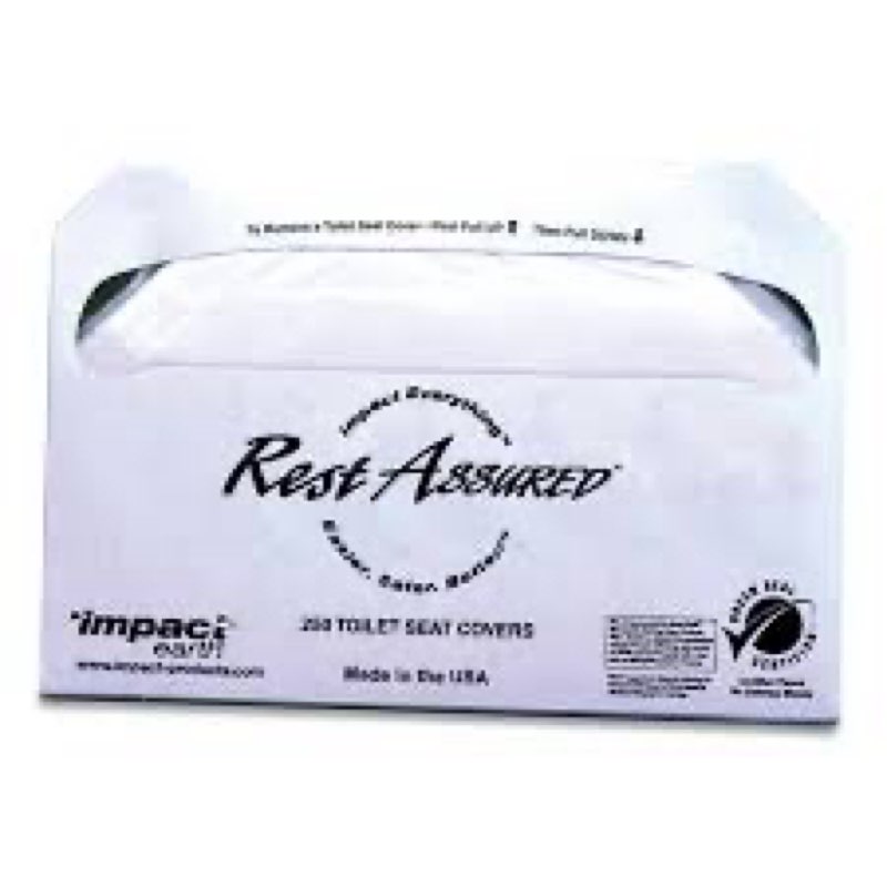 Rest Assured Impact Earth Seat Covers, 250/Pack, 20 Packs/Carton