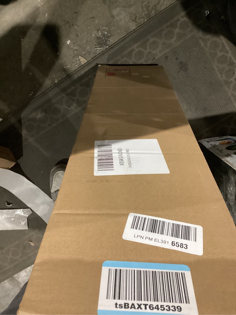 Condition photo showing New/Like New for 52 Inch Solid Wood Blades Ceiling Fan Without Light, Black Indoor/Outdoor Ceiling Fan no Light with Remote, Reversible DC Motor, 6 Speeds, 1/4/8 Hour Timer, Noiseless, Dark Walnut Blades Black 52 Inch