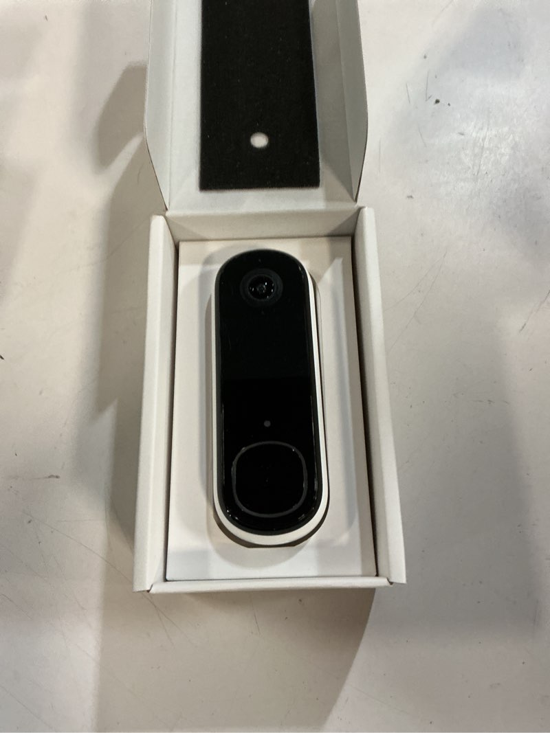 Condition photo showing Good Condition for arlo video doorbell 2k (2nd gen, latest release), wireless or wired option, 2-way audio, night vision, head to toe video view, package detection, person & vehicle recognition, 1-month secure plan 2k doorbell (only)