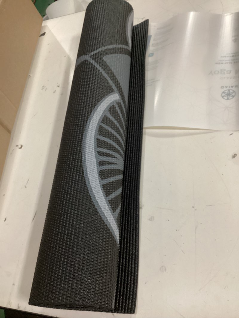Condition photo showing Good Condition for gaiam print yoga mat, non slip exercise & fitness mat for all types of yoga, pilates & floor exercises mystic ink