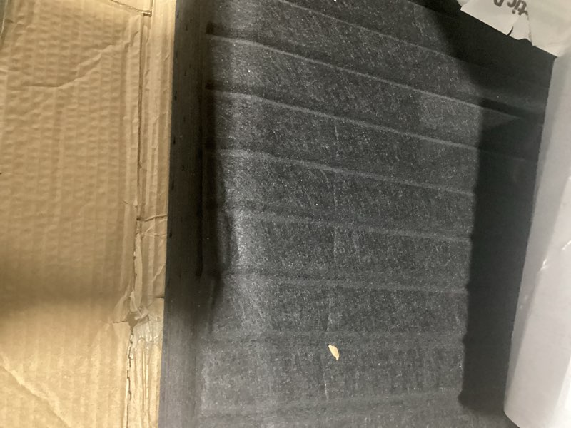 Condition photo showing As Is for to-th large acoustic panels noise reducing sound wall panel 10 pack, black | 100% polyester fiber, 0.95 nrc, sound dampening panels, decorative wall panel for media room&office&studio, 47.2"x23.6"x0.35" 10 pcs - 47.2'' * 23.6'' black