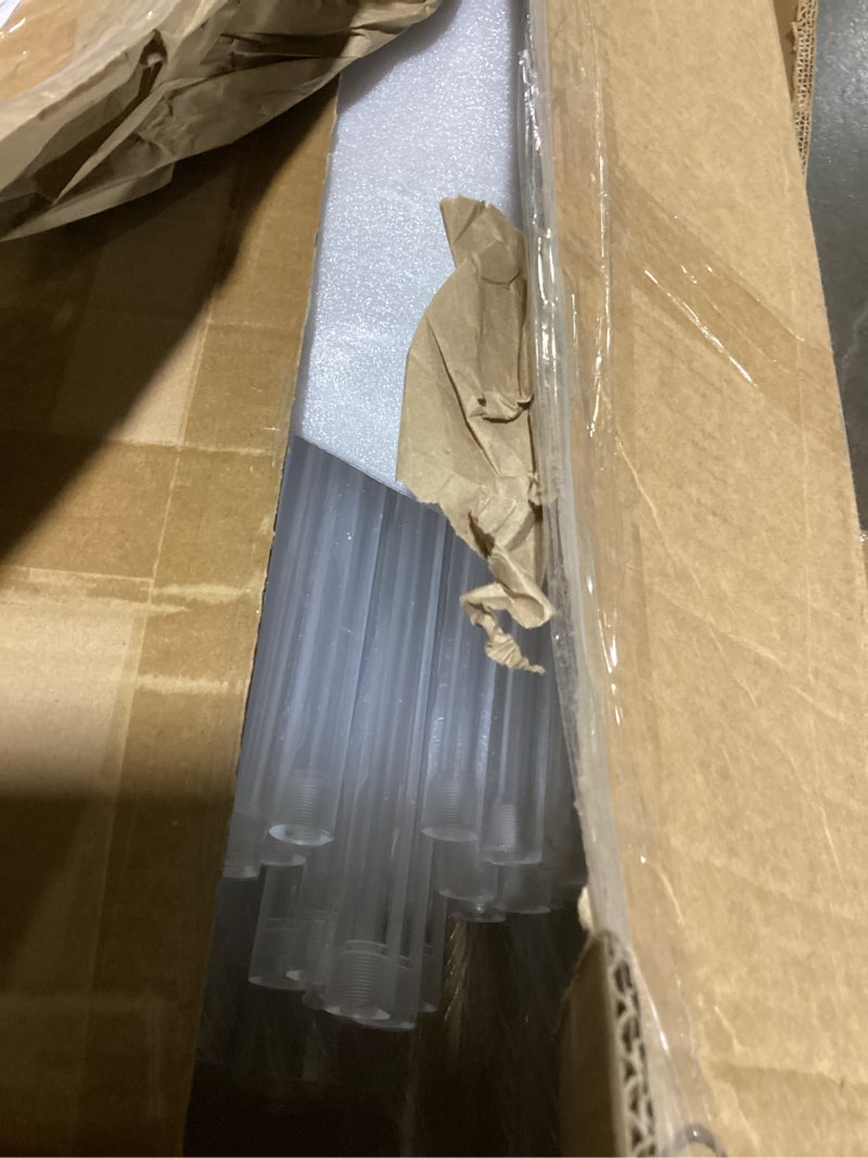 Condition photo showing As Is for Tessco 4 Pcs 9 Arm 42.5" Acrylic Candelabra Table Centerpiece Floor Candelabras Clear Candle Holder 