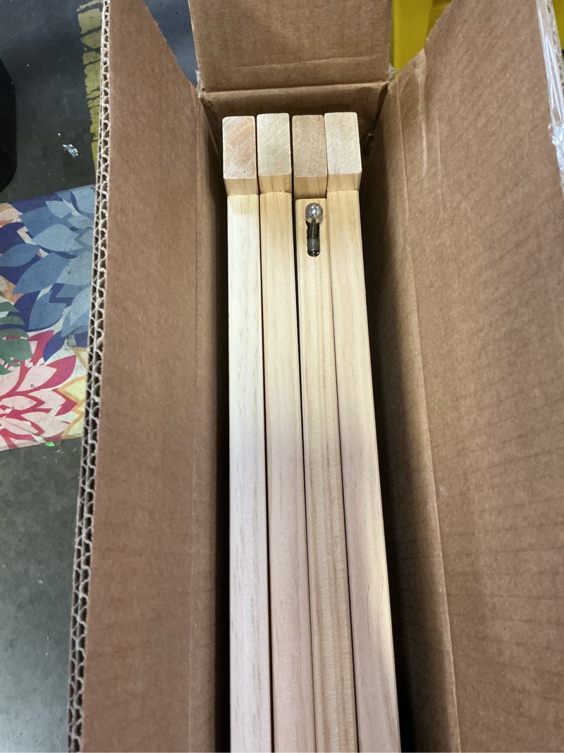Condition photo showing Good Condition for 23.7" h wood freestanding dog gate with door, paint-free nature wood dog gates indoor, pet gate indoor for doorway, pet fence for stairs- 4 panels 4 panel-23.7"h